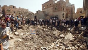 حجم الدمار بحي بصنعاء بغارات العدوان السعودي “تقرير مصور”